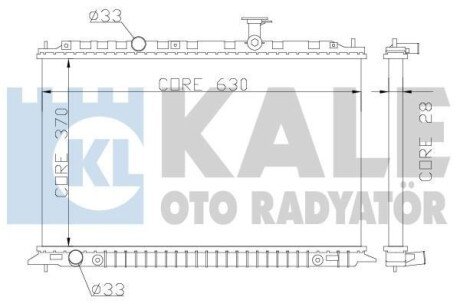 KIA Радіатор охолодження двиг. Rio II 1.4/1.6 05- Kale 359100