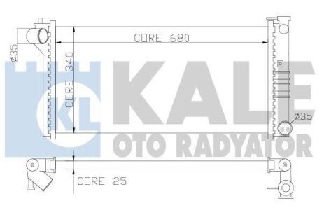 MAZDA Радіатор охолодження двиг. Mazda 626 IV,V 1.8/2.0 91- Kale 359600