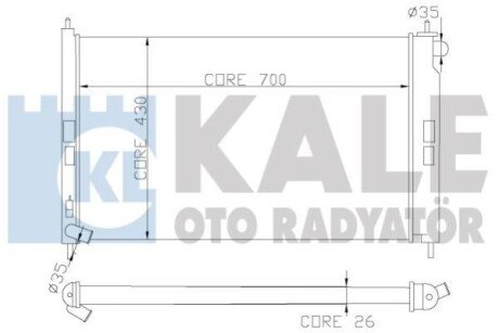 MITSUBISHI Радіатор охолодження ASX,Lancer VIII,Outlander II,Citroen,Peugeot 1.8 DI-D/3.0 Kale 362100