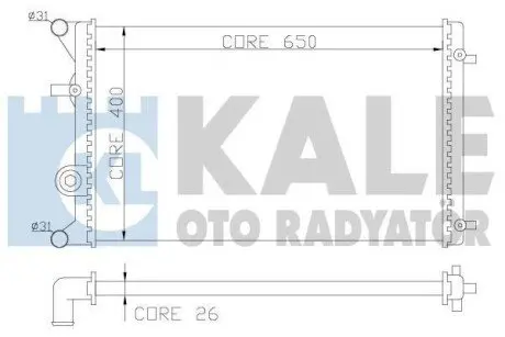 VW Радіатор сист. охолодження двиг. Audi A3, Seat, Skoda Octavia I, Golf IV, Bora Kale 366400