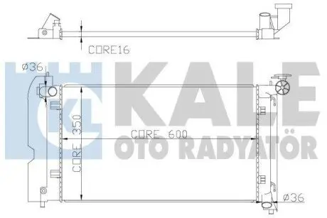 TOYOTA Радіатор сист. охолодження двиг. з АКПП Avensis, Corolla 1.4/1.8 01- Kale 366800