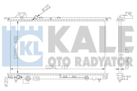 Радіатор охолодження Hyundai Sonata IV, Xg OTO RADYATOR Kale 369300