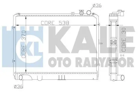 KIA радіатор охолодження Carens II,Pregio 2.0CRDi/2.7D 97- Kale 369900