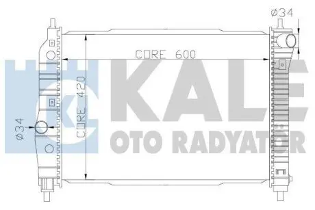 CHEVROLET радіатор охолодження Aveo 1.4/1.5 03- (акпп) Kale 372300