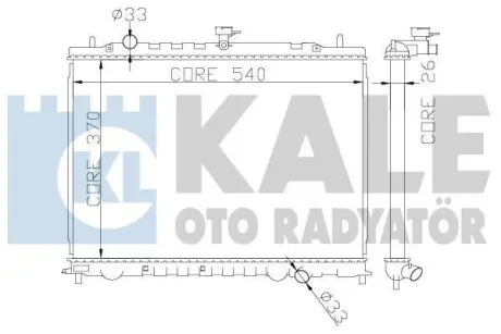 Радіатор охолодження Kia Rio II OTO RADYATOR Kale 374300