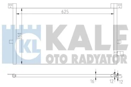 Радіатор кондиціонера Ford Mondeo III (02-) OTO RADYATOR Kale 378700