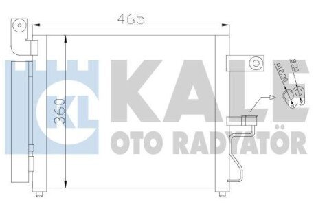 HYUNDAI Радіатор кондиціонера (конденсатор) Accent II 00- Kale 379100