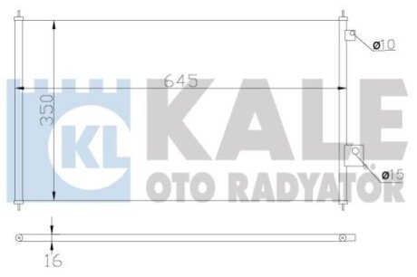 HONDA Радіатор кондиціонера (конденсатор) Civic VII 1.4/1.6 01- Kale 380300