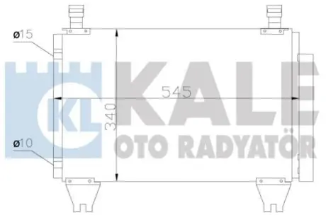 TOYOTA Радіатор кондиціонера (конденсатор) з осушувачем Hilux VII 05- Kale 383500