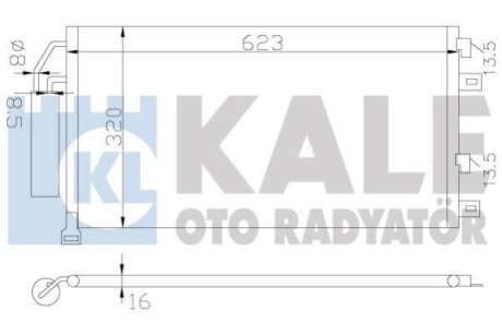 MINI Радіатор кондиціонера (конденсатор) (R50, R53), (R52) Kale 384700