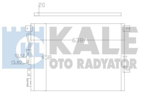 JEEP Радіатор кондиціонера (конденсатор) Commander, Grand Cherokee II,III 04- Kale 385800