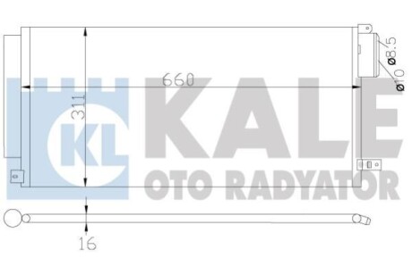 Кондиціонер радіатор Fiat Bravo II, Punto/Opel Corsa D OTO RADYATOR Kale 389100