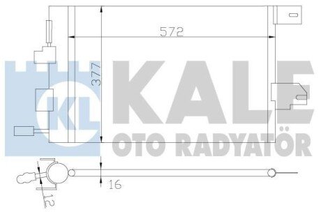 OPEL Радіатор кондиціонера (конденсатор) Astra G, Zafira A Kale 393300 (фото 1)