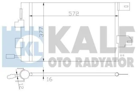OPEL Радіатор кондиціонера (конденсатор) Astra G, Zafira A Kale 393300