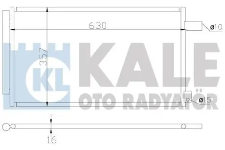 FIAT Радіатор кондиціонера (конденсатор) Sedici, Suzuki SX4 06- Kale 393900