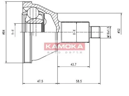 ШРУС наружный (комплект) (36x30 зубов) VAG A2 Ibiza Fabia Polo 99- KAMOKA 7084