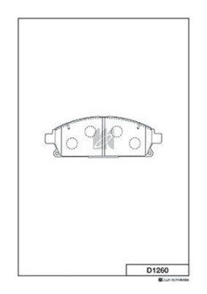 Тормозные колодки передние (16.5mm) Nissan Pathfinder, X-Trail 01- KASHIYAMA D1260