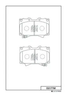 Тормозные колодки передние Toyota Land Cruiser 100, Prado, Lexus LX470 98- KASHIYAMA D2177M