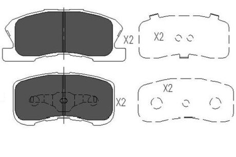 PARTS DAIHATSU Тормозные колодки передн. SIRION 1.0 99- KAVO KBP-1508