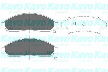 PARTS ISUZU Тормозные колодки передн.GREAT WALL Hover 06-, ISUZU D-Max 2,5D 07- KAVO KBP-3513