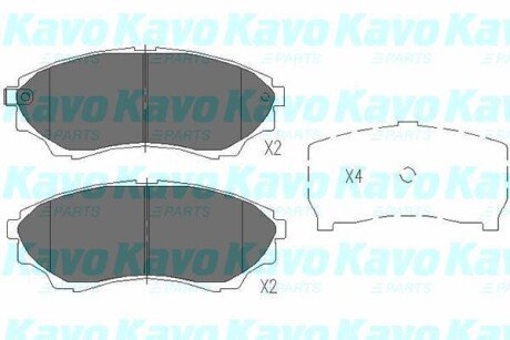 PARTS FORD Гальмівні колодки передн.Ranger,Mazda BT-50 99- KAVO KBP-4514