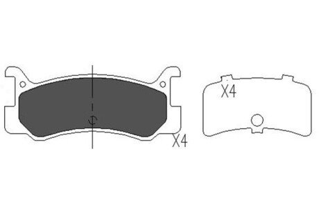 PARTS MAZDA Колодки торм. задние 323 1,6GT -93, MX-3/MX-5 KAVO KBP-4535