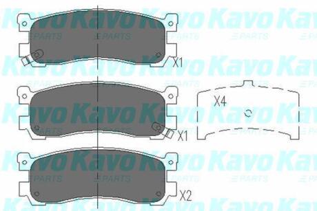 PARTS MAZDA колодки гальм. передн. 929/Xedos 9/MPV KAVO KBP-4556
