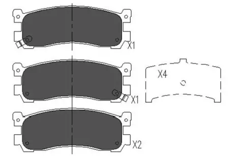 PARTS MAZDA колодки гальм. передн. 929/Xedos 9/MPV KAVO KBP-4556