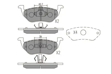 PARTS MAZDA Тормозные колодки задн. Tribute 04- KAVO KBP-4568
