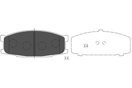 PARTS MITSUBISHI К-т гальмівних колодок передніх Canter KAVO KBP-5527