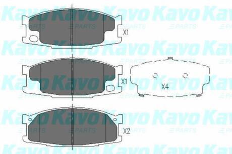 PARTS MITSUBISHI К-т гальмівних колодок передних Canter KAVO KBP-5539