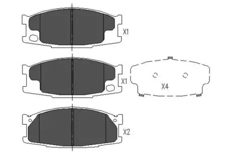PARTS MITSUBISHI К-т гальмівних колодок передних Canter KAVO KBP-5539