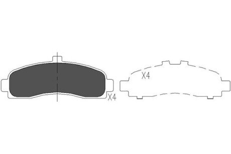 PARTS NISSAN Колодки тормозные передн.Micra 1.0/1.3-16V 10/92- KAVO KBP-6505