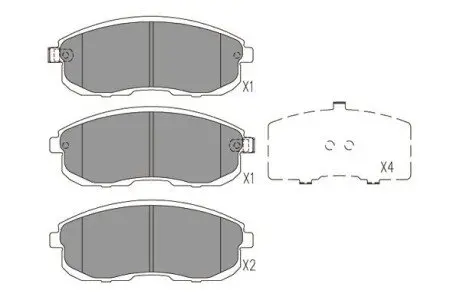 PARTS NISSAN Тормозные колодки передн.Maxima QX KAVO KBP-6596