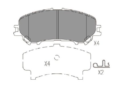 Колодки тормозные (передние) Nissan Qashqai II/X-Trail/Renault Kadjar 13- (141.7x60x16.8) KAVO KBP-6614