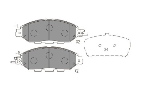 Колодки гальмівні (передні) Nissan Pathfinder 2.5/3.5 4WD 13- KAVO KBP-6623