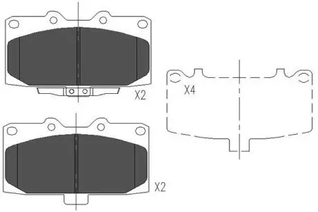 PARTS SUBARU Тормозные колодки передн. Impreza 98- KAVO KBP-8003