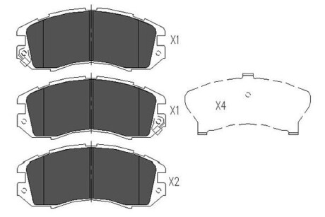 PARTS SUBARU гальмівні колодки передн. Impreza,Legacy KAVO KBP-8010