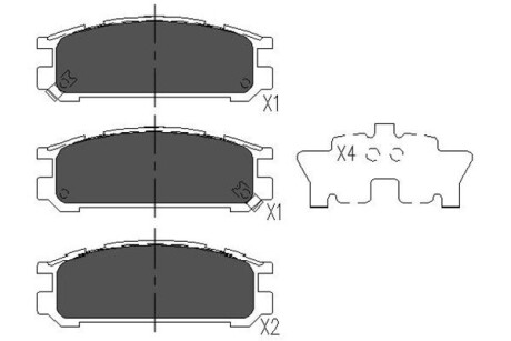 Колодки гальмівні (задні) Subaru Impreza/Legacy 1.6/2.0 89-03 KAVO KBP-8016