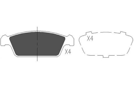 PARTS DAEWOO Тормозные колодки передн.Tico 95- KAVO KBP-8515