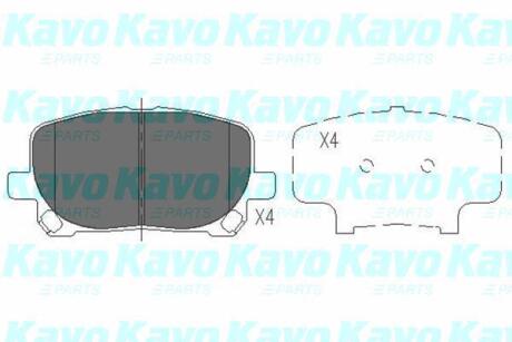 PARTS TOYOTA Гальмівні колодки передн. Avensis Verso 01- KAVO KBP-9021 (фото 1)