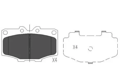 PARTS TOYOTA гальмівні колодки передн. Land Cruiser -96 KAVO KBP-9028