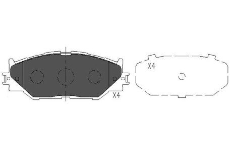 PARTS TOYOTA Колодки гальмівні передн. Lexus IS 250 05- KAVO KBP-9094