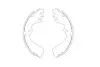 PARTS HYUNDAI Комплект гальмівних колодок GALLOPER II (JK-01) 2.5 TD 98-03, H-1 / STAREX (A1) 2.4 03-04 KAVO KBS-3403 (фото 1)