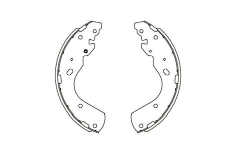 PARTS FORD Гальмівні колодки барабанні RANGER 2.5 TD 02-06, MAZDA B-SERIE 2.5 D 02-06 KAVO KBS-5404