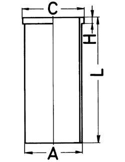 Гильза цилиндра OM364 STD (97x100.4x222) KOLBENSCHMIDT 89178190