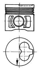 Поршень з кільцями AUDI/VW 79.5 1.9D/2.4D 1X/1Y/3D/AAS/AAB (KS) KOLBENSCHMIDT 91386600 (фото 1)