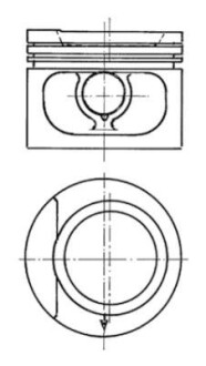 Поршень с кольцами AUDI/VW 81.5 1.8 DR/RS/AAM/RP (выр-во KS) KOLBENSCHMIDT 93876620