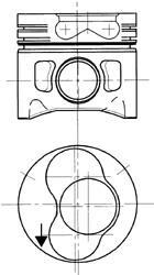 Поршень, комплект VW 1,9TD 1Z 1-2 циліндр KOLBENSCHMIDT 94427720