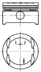 Поршень OPEL &quot;1.6 &quot;94-00 KOLBENSCHMIDT 94637620 (фото 1)